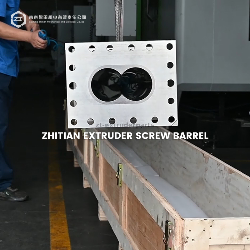 Bimetallischer segmentierter Doppelschneckenextruder mit quadratischem Zylinder für Batterieschlamm-kontinuierliche Produktionslinie, Schraube und Zylinder